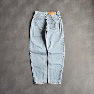 Vintage 90's 550 Levi's Relaxed Tapered Fit Blue Denim Jeans 9 Short